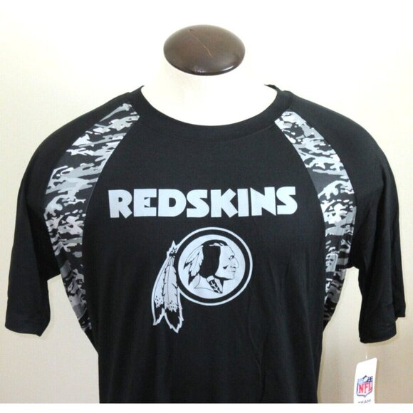 Washington Redskins NFL Team Apparel Men's SS Camo Shirt Black Grey NWT - Picture 5 of 5